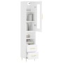 Aparador alto madera contrachapada blanco 34,5x34x180 cm de vidaXL, Aparadores - Ref: Foro24-3199289, Precio: 107,80 €, Descu...