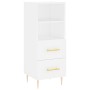 Aparador alto madera contrachapada blanco 34,5x34x180 cm de vidaXL, Aparadores - Ref: Foro24-3199289, Precio: 107,80 €, Descu...