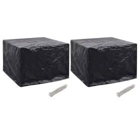 Fundas de muebles de jardín 2 uds 8 ojales 122x112x98 cm de vidaXL, Fundas para muebles de jardín - Ref: Foro24-279134, Preci...