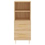 Aparador de madera contrachapada roble Sonoma 34,5x34x180 cm de vidaXL, Aparadores - Ref: Foro24-3199292, Precio: 102,97 €, D...