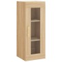 Aparador de madera contrachapada roble Sonoma 34,5x34x180 cm de vidaXL, Aparadores - Ref: Foro24-3199292, Precio: 102,97 €, D...