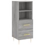 Aparador alto madera contrachapada gris Sonoma 34,5x34x180 cm de vidaXL, Aparadores - Ref: Foro24-3199295, Precio: 106,99 €, ...