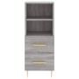 Aparador alto madera contrachapada gris Sonoma 34,5x34x180 cm de vidaXL, Aparadores - Ref: Foro24-3199295, Precio: 106,99 €, ...