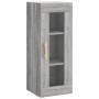 Aparador alto madera contrachapada gris Sonoma 34,5x34x180 cm de vidaXL, Aparadores - Ref: Foro24-3199295, Precio: 106,99 €, ...