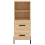 Aparador de madera contrachapada roble Sonoma 34,5x34x180 cm de vidaXL, Aparadores - Ref: Foro24-3199308, Precio: 118,81 €, D...