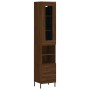 Tall brown oak plywood sideboard 34.5x34x180 cm by vidaXL, Sideboards - Ref: Foro24-3199312, Price: 119,48 €, Discount: %