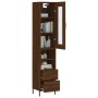 Tall brown oak plywood sideboard 34.5x34x180 cm by vidaXL, Sideboards - Ref: Foro24-3199312, Price: 119,48 €, Discount: %