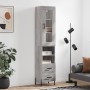 Aparador alto madera contrachapada gris Sonoma 34,5x34x180 cm de vidaXL, Aparadores - Ref: Foro24-3199311, Precio: 116,67 €, ...