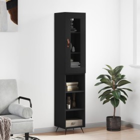 Black plywood sideboard 34.5x34x180 cm by vidaXL, Sideboards - Ref: Foro24-3199338, Price: 91,32 €, Discount: %