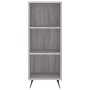 Aparador alto madera contrachapada gris Sonoma 34,5x34x180 cm de vidaXL, Aparadores - Ref: Foro24-3199343, Precio: 91,20 €, D...