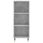 Aparador de madera contrachapada gris hormigón 34,5x34x180 cm de vidaXL, Aparadores - Ref: Foro24-3199349, Precio: 85,17 €, D...