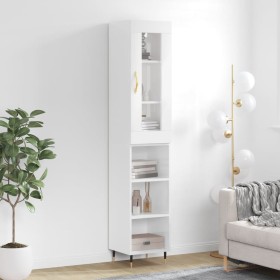 High glossy white plywood sideboard 34.5x34x180 cm by vidaXL, Sideboards - Ref: Foro24-3199347, Price: 92,99 €, Discount: %