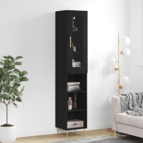 Black plywood sideboard 34.5x34x180 cm by vidaXL, Sideboards - Ref: Foro24-3199354, Price: 88,44 €, Discount: %