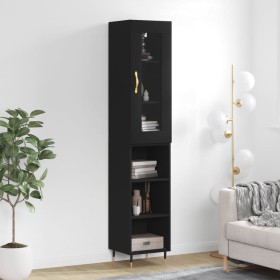 Black plywood sideboard 34.5x34x180 cm by vidaXL, Sideboards - Ref: Foro24-3199346, Price: 87,99 €, Discount: %