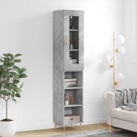 Gray concrete plywood sideboard 34.5x34x180 cm by vidaXL, Sideboards - Ref: Foro24-3199357, Price: 85,99 €, Discount: %