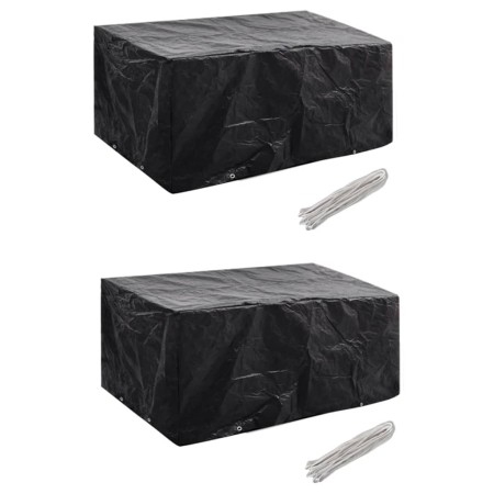 Funda de muebles de jardín 2 uds set ratán 4 personas 8 ojales de vidaXL, Fundas para muebles de jardín - Ref: Foro24-279122,...