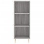 Aparador alto madera contrachapada gris Sonoma 34,5x34x180 cm de vidaXL, Aparadores - Ref: Foro24-3199359, Precio: 88,34 €, D...