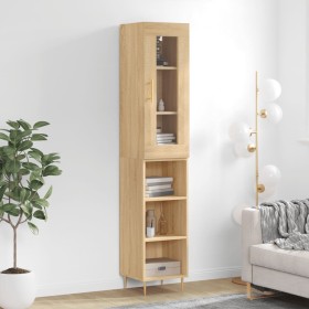 Sonoma oak plywood sideboard 34.5x34x180 cm by vidaXL, Sideboards - Ref: Foro24-3199356, Price: 86,21 €, Discount: %