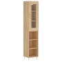 Aparador de madera contrachapada roble Sonoma 34,5x34x180 cm de vidaXL, Aparadores - Ref: Foro24-3199356, Precio: 85,99 €, De...