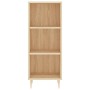 Aparador de madera contrachapada roble Sonoma 34,5x34x180 cm de vidaXL, Aparadores - Ref: Foro24-3199356, Precio: 85,99 €, De...