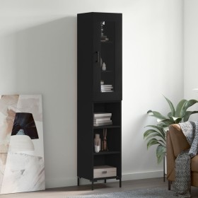 Black plywood sideboard 34.5x34x180 cm by vidaXL, Sideboards - Ref: Foro24-3199362, Price: 93,07 €, Discount: %