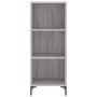 Aparador alto madera contrachapada gris Sonoma 34,5x34x180 cm de vidaXL, Aparadores - Ref: Foro24-3199367, Precio: 94,25 €, D...