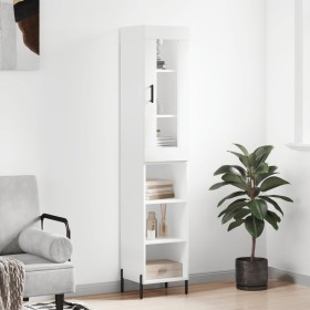 Tall white plywood highboard 34.5x34x180 cm by vidaXL, Sideboards - Ref: Foro24-3199369, Price: 94,99 €, Discount: %