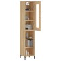 Aparador de madera contrachapada roble Sonoma 34,5x34x180 cm de vidaXL, Aparadores - Ref: Foro24-3199364, Precio: 90,65 €, De...