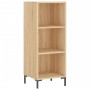 Aparador de madera contrachapada roble Sonoma 34,5x34x180 cm de vidaXL, Aparadores - Ref: Foro24-3199364, Precio: 90,65 €, De...