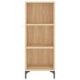 Aparador de madera contrachapada roble Sonoma 34,5x34x180 cm de vidaXL, Aparadores - Ref: Foro24-3199364, Precio: 90,65 €, De...