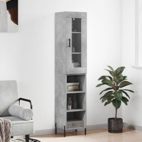 Concrete gray plywood sideboard 34.5x34x180 cm by vidaXL, Sideboards - Ref: Foro24-3199373, Price: 92,99 €, Discount: %