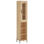 Aparador de madera contrachapada roble Sonoma 34,5x34x180 cm de vidaXL, Aparadores - Ref: Foro24-3199372, Precio: 92,99 €, De...