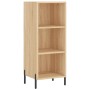 Aparador de madera contrachapada roble Sonoma 34,5x34x180 cm de vidaXL, Aparadores - Ref: Foro24-3199372, Precio: 92,99 €, De...