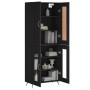 Aparador alto madera contrachapada negro 69,5x34x180 cm de vidaXL, Aparadores - Ref: Foro24-3199594, Precio: 158,99 €, Descue...