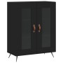 Aparador alto madera contrachapada negro 69,5x34x180 cm de vidaXL, Aparadores - Ref: Foro24-3199594, Precio: 158,99 €, Descue...