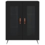 Aparador alto madera contrachapada negro 69,5x34x180 cm de vidaXL, Aparadores - Ref: Foro24-3199594, Precio: 158,99 €, Descue...