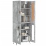 Aparador alto madera contrachapada gris hormigón 69,5x34x180 cm de vidaXL, Aparadores - Ref: Foro24-3199597, Precio: 144,18 €...