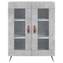 Aparador alto madera contrachapada gris hormigón 69,5x34x180 cm de vidaXL, Aparadores - Ref: Foro24-3199597, Precio: 144,18 €...