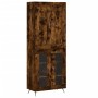 Aparador alto madera contrachapada roble ahumado 69,5x34x180 cm de vidaXL, Aparadores - Ref: Foro24-3199598, Precio: 143,99 €...