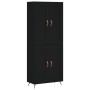 Tall black plywood sideboard 69.5x34x180 cm by vidaXL, Sideboards - Ref: Foro24-3199658, Price: 153,99 €, Discount: %