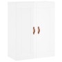 Aparador alto madera contrachapada blanco brillo 69,5x34x180 cm de vidaXL, Aparadores - Ref: Foro24-3199659, Precio: 149,29 €...