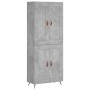 Aparador alto madera contrachapada gris hormigón 69,5x34x180 cm de vidaXL, Aparadores - Ref: Foro24-3199661, Precio: 135,53 €...