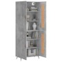 Aparador alto madera contrachapada gris hormigón 69,5x34x180 cm de vidaXL, Aparadores - Ref: Foro24-3199661, Precio: 135,53 €...