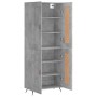 Aparador alto madera contrachapada gris hormigón 69,5x34x180 cm de vidaXL, Aparadores - Ref: Foro24-3199661, Precio: 135,53 €...