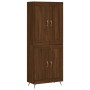 Aparador alto madera contrachapada marrón roble 69,5x34x180 cm de vidaXL, Aparadores - Ref: Foro24-3199664, Precio: 138,99 €,...