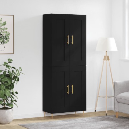 Aparador alto madera contrachapada negro 69,5x34x180 cm de vidaXL, Aparadores - Ref: Foro24-3199674, Precio: 151,99 €, Descue...