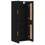 Aparador alto madera contrachapada negro 69,5x34x180 cm de vidaXL, Aparadores - Ref: Foro24-3199674, Precio: 151,99 €, Descue...