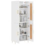 Aparador alto madera contrachapada blanco brillo 69,5x34x180 cm de vidaXL, Aparadores - Ref: Foro24-3199675, Precio: 151,04 €...