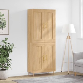 Aparador alto madera contrachapada color roble 69,5x34x180 cm de vidaXL, Aparadores - Ref: Foro24-3199676, Precio: 165,99 €, ...