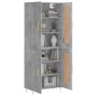 Aparador alto madera contrachapada gris hormigón 69,5x34x180 cm de vidaXL, Aparadores - Ref: Foro24-3199677, Precio: 133,22 €...